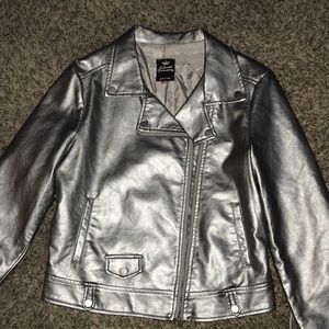 Girls metallic silver jacket!